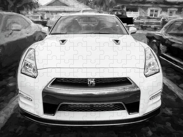 Nissan GTR Black A4 JIGSAW Puzzle Birthday Christmas Can Be Personalised
